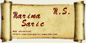 Marina Sarić vizit kartica